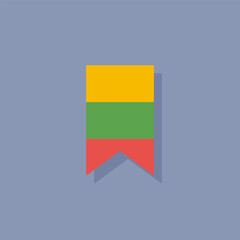 Illustration of lithuania flag Template