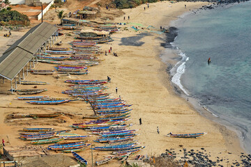 Plage du village de pêcheurs de Ouakam au Sénégal