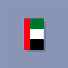 Illustration of arab emirates flag Template