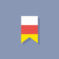 Illustration of south ossetia flag Template