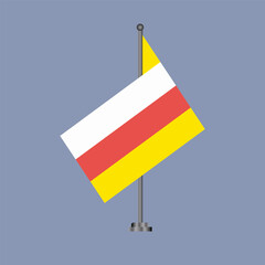 Illustration of south ossetia flag Template
