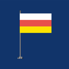 Illustration of south ossetia flag Template