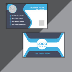 creative and modern business card template.double sided business card template. Corporate Business Card Layout with Blue Accents. professional business card template
