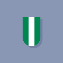 Illustration of nigeria flag Template - obrazy, fototapety, plakaty