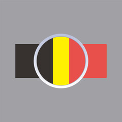 Illustration of belgium flag Template