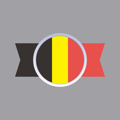 Fototapeta premium Illustration of belgium flag Template