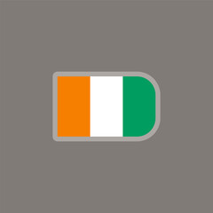 Illustration of ivory coast flag Template