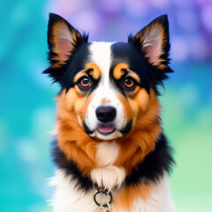 Fototapeta premium hyperrealistic digital art of cute pet dogs