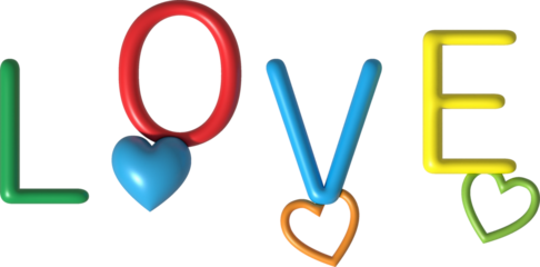 Valentine concept love heart for graphic decorate. 3d render illustation