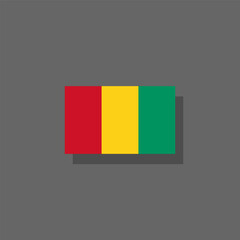 Fototapeta premium Illustration of guinea flag Template