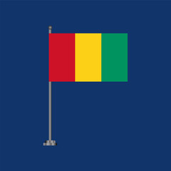 Illustration of guinea flag Template
