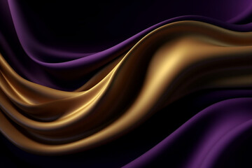Silk texture background in yellow and purple colors, suitable for banners, flyers, and graphic design projects. Ai generated