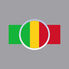 Illustration of Mali flag Template