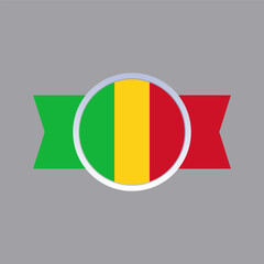 Illustration of Mali flag Template