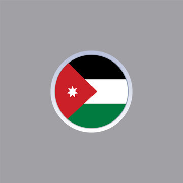 Illustration of jordan flag Template