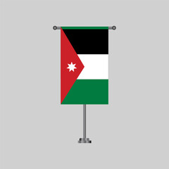 Illustration of jordan flag Template