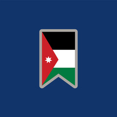 Obraz premium Illustration of jordan flag Template