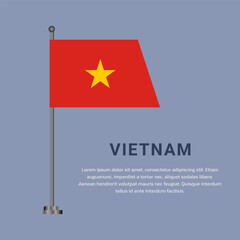 Illustration of vietnam flag Template