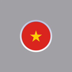 Illustration of vietnam flag Template