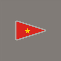 Illustration of vietnam flag Template