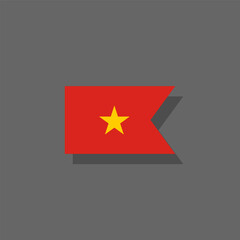Illustration of vietnam flag Template