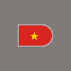 Illustration of vietnam flag Template