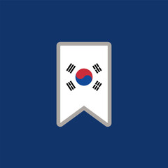 Illustration of south korea flag Template