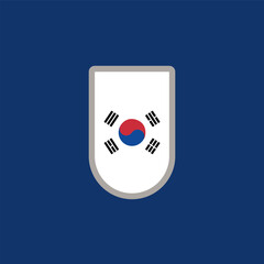 Illustration of south korea flag Template