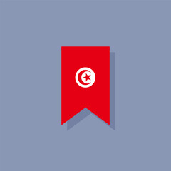 Illustration of tunisia flag Template