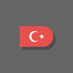 Illustration of turkey flag Template