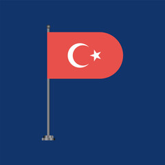 Illustration of turkey flag Template