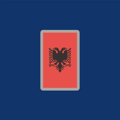 Illustration of albania flag Template