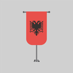 Illustration of albania flag Template