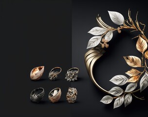 designer jewelry background create a trendy look generative ai