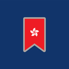 Illustration of Hong Kong flag Template