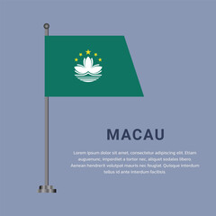 Illustration of Macau flag Template