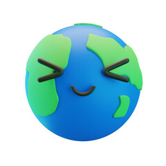 3d rendering of earth with isolated background for earth day event