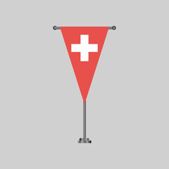 Illustration of switzerland flag Template