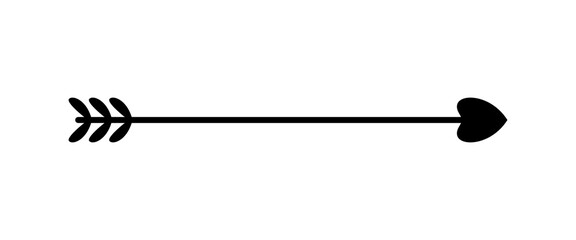 Wooden arrow in Indian tribal style