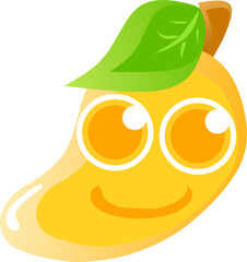 Mango Fresh Healthy Fruit Cartoon Illustration Vector