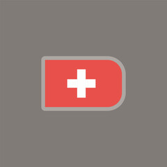 Obraz premium Illustration of switzerland flag Template