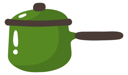 Cooking pot cartoon icon. Kitchen equipment. Cooking tool