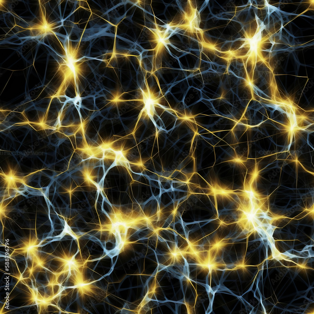 Wall mural **tiled** electricity pattern, created with generative ai