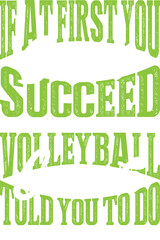 Volleyball Typography T-shirt Design