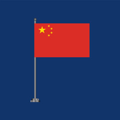 Obraz premium Illustration of china flag Template