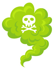 Poison cloud. Green deadly smoke. Toxic vapor