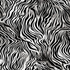 Unleash your wild side with a seamless zebra skin pattern. Perfect for fashion, home decor, and accessories. AI Generation