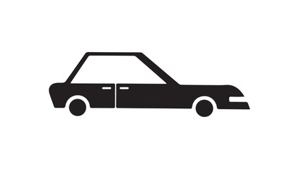 car isolated on white. 
vector illustration. graphic arts. geometric car. taxi. black and white flat teddy bear icon. symbol or sign. transport