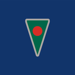 Illustration of bangladesh flag Template