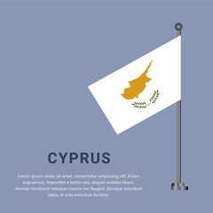 Illustration of cyprus flag Template